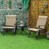 Resenkos Swing Glider Chair,  Outdoor Chair,2-Person Gliding Rocking Chair & Bistro Tea Table Set, Grey Gray - 2 of 4