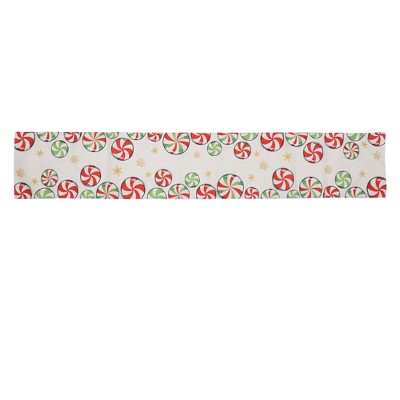 Unique Bargains Christmas Table Runner Red Green White 72"x13" 1 Pcs