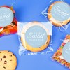 Big Dot of Happiness Dusty Blue Simple Script Thank You Stickers and Clear Cookie Bags, Cellophane Treat Bags 4.25x7 Inches - 25 Count - 2 of 4