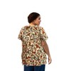 Women's Printed Scoop Neck Short Sleeve Taylor Tunic - Plus Size - On The Plus Side - 3 of 4