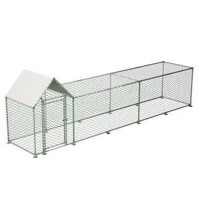 Racxily Metal Chicken Coop & Run with Cover