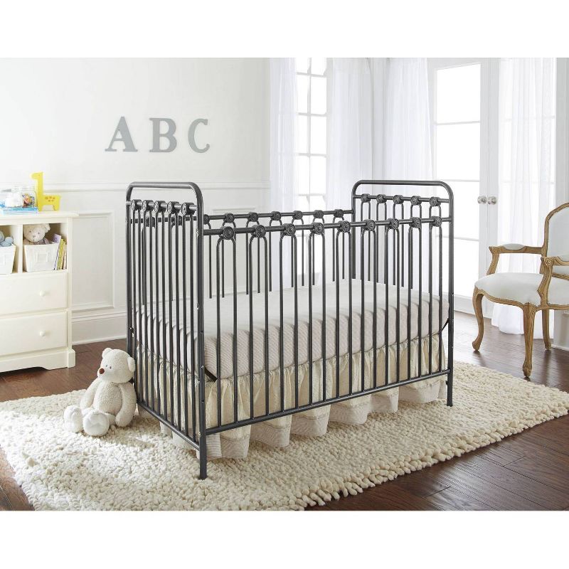 L.A. Baby Napa 3-in-1 Convertible Full Sized Metal Crib - Pebble Gray, 3 of 6