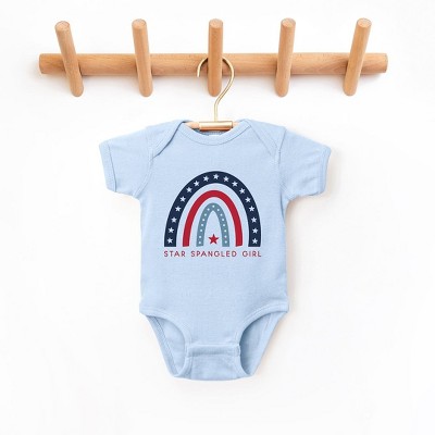 The Juniper Shop Star Spangled Girl Baby Bodysuit