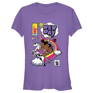 Juniors Womens WWE New Day Unicorn Comic T-Shirt - 1 of 4