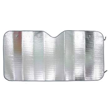 Unique Bargains Foldable Windshield Block Aluminum Foam Automotive Sunshades 55" x 27.5" Silver Tone 1 Pc