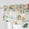 Greenland Home Fashions Kona Luxurious 3" Rod Pocket Window Valance 84" x 16" Ocean - 4 of 4