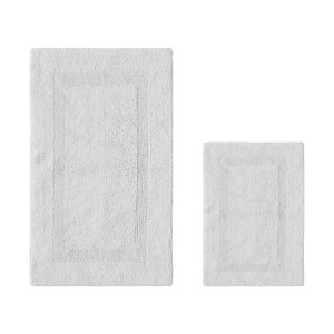 Lux Premium 100% Cotton Tufted Solid Reversible 2 PC Bath Rug Set – Ultra-Soft, Water-Absorbent, Durable, Machine Washable Bathroom Rug - 1 of 4