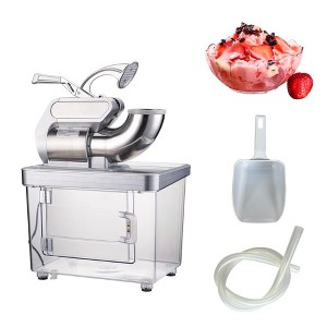 661 lbs/h Commercial Ice Crusher, 350W Electric Snow Cone Machine w/4 Blades and 38L Stainless Steel Ice Storage Box for Restaurants, Bars & Home Use - 1 of 4