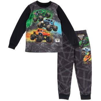Monster Jam Megalodon El Toro Loco Grave Digger Pullover Pajama Shirt and Pants Sleep Set Toddler