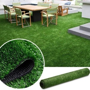 NAYSAYE Premium Artificial Turf Mat with Drainage Holes for Indoor Outdoor Pet Areas Garden Lawn Patio 6' x 10', Green - 1 of 4