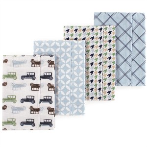 Luvable Friends Hudson Baby Flannel Burp Cloths 4pk - 1 of 1