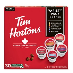 Tim Hortons Medium Roast Variety K-Cup Coffee Pods - Compatible with Keurig Brewers - 30 ct - 1 of 4