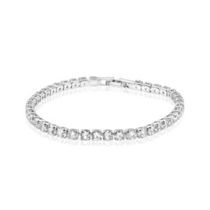 RMZ GOLD NYC Amazing Luxurious Classic White Tennis Bracelet – Elegant Sparkling Crystal Design in Timeless Style - 1 of 1