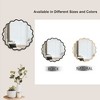 ALEXOUN Solid Wood Wavy Bathroom Mirror Wall Decor Modern Mirror Wall Decor for Bathroom, Bedroom, Living Room,Cloakroom - 2 of 4