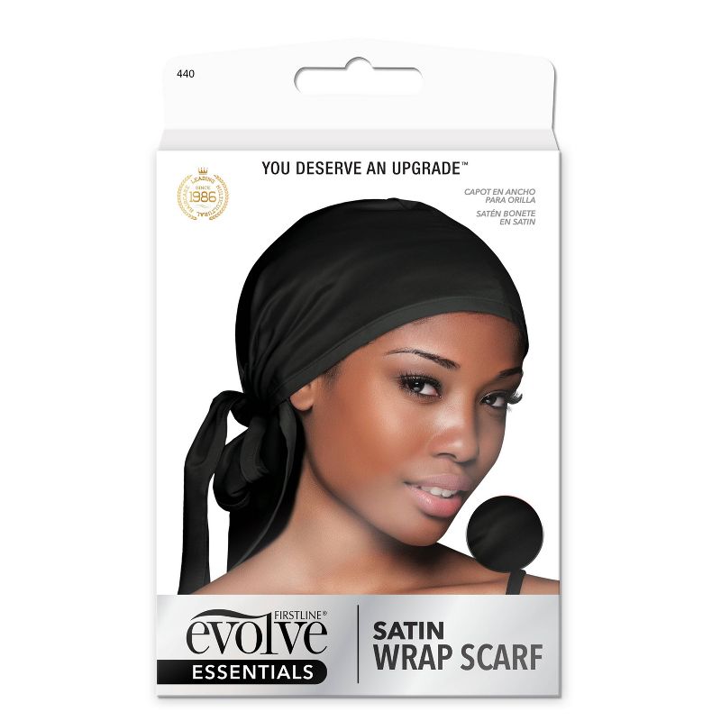 Evolve Products Satin Wrap Scarf - Black, 1 of 5