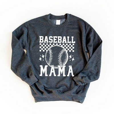 Simply Sage Market Women's Graphic Sweatshirt Checkered Baseball Mama