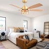 Bella Depot 52" Modern Black Large Caged Ceiling Fan 6-speed with Light Kit - 4 of 4