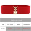 INSPIRE CHIC Women's Golden Interlock Buckle Stretchy Vintage Elastic Waist Belts 1 Pc - 4 of 4