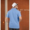 HAPPY BAY Men's Short Sleeve Button Down Solid Beach Vacation Shirts Summer Casual Camp Collared Shirt Business Work Shirts - 2 of 4