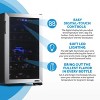 Newair Freestanding 43 Bottle Dual Zone Compressor Wine Fridge in Stainless Steel, Adjustable Racks and Exterior Digital Thermostat - 3 of 4