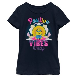 Girl's Minions: The Rise of Gru Stuart Positive Vibes Only T-Shirt - 1 of 4
