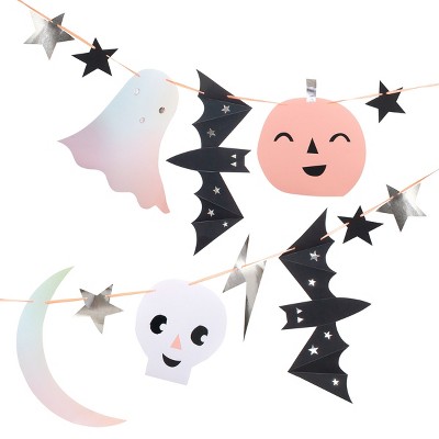 Meri Meri Pastel Halloween Garland (12' with excess cord - Pack of 1)