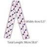INSPIRE CHIC Women's Heart Contrast Color Striped Skinny Long Hair Ribbon Handbag Handle Wrap Scarves - 3 of 4