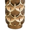 YONWAY  Flower Glass Ceramic Vase Decorative Centerpiece for Home or Wedding, Geometric Cylinder Shape, 14.25" , Gold - 3 of 4