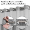 Americanflat 72x75 Hookless Waffle Pattern Shower Curtain - Water-Resistant Long Shower Curtain with Sheer Panel, Snap-In Liner, and Grommets - 3 of 4
