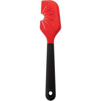 ExcelSteel 042 10 in. Silicone Tri-Color Whisk with Wooden Handle