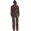 #followme  Womens Printed Microfleece Button Front PJ Pant Set with Socks / Winter Pajamas - 3 of 4