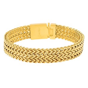 Steeltime Men's 18k gold plated stainless steel bracelet - 1 of 4