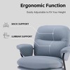QingMoon PU Leather Office Chair, Adjustable Swivel Desk Chair, Ergonomic Computer Chair with Reclining Backrest for Home Office - 3 of 4