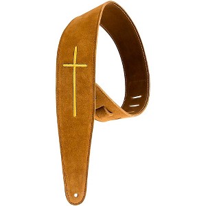 Henry Heller Suede Cross Series Guitar Strap Brown - 1 of 1
