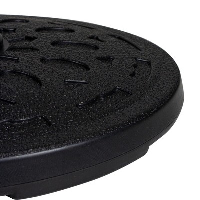 Black Round Concrete Resin Patio Umbrella Base Stand