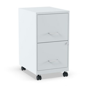Staples 2-Drawer Light Duty Vertical File Cabinet Locking Letter Gray 18" (24363) ST60053-CC - 1 of 4