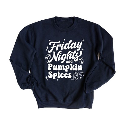 Simply Sage Market Women's Graphic Sweatshirt  Friday Nights And Pumpkin Spices