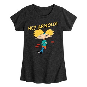 Girls' - Hey Arnold! - Cool Arnold Fitted Short Sleeve Graphic T-Shirt - 1 of 4