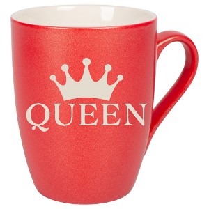 100 North Crown Royalty 10 Ounce Crimson Red Metallic Finish, Comfortably Fits Your Hands, New Bone China Coffee Tea Cup Mug, Queen - 1 of 1