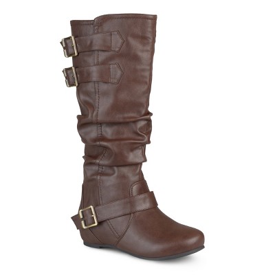 Journee Collection Womens Tiffany Hidden Wedge Mid Calf Boots