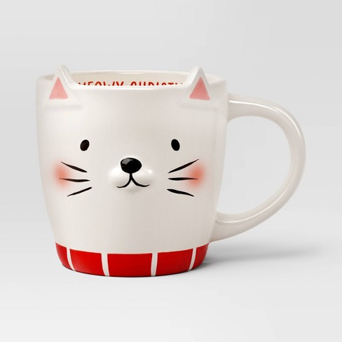 16oz Earthenware Meowy Christmas Mug Wondershop Target
