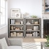 3 Tier Bookcase, Farmhouse Book Shelf with Storage Open Display Bookshelves - 4 of 4