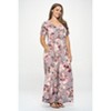 WEST K Women's Jana Plus Size Short Sleeve Knit Jumpsuit - 2 of 3