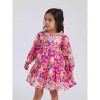 RuffleButts Toddler Girls Woven Long Sleeve Tiered Twirl Dress - 3 of 4