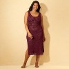 Women's Crochet Midi Dress Cover Up - Shade & Shore™ Burgundy - 4 of 4