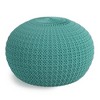Holloway Round Knitted PET Polyester Pouf - WyndenHall - 2 of 4