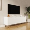TiramisuBest Modern TV Stands Warm White TV Cabinet for 80 Inch TV Stand Four Drawers Living Room Bedroom - 2 of 4