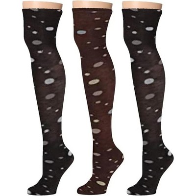 Women's Novelty Knee High Socks - 3 Pairs