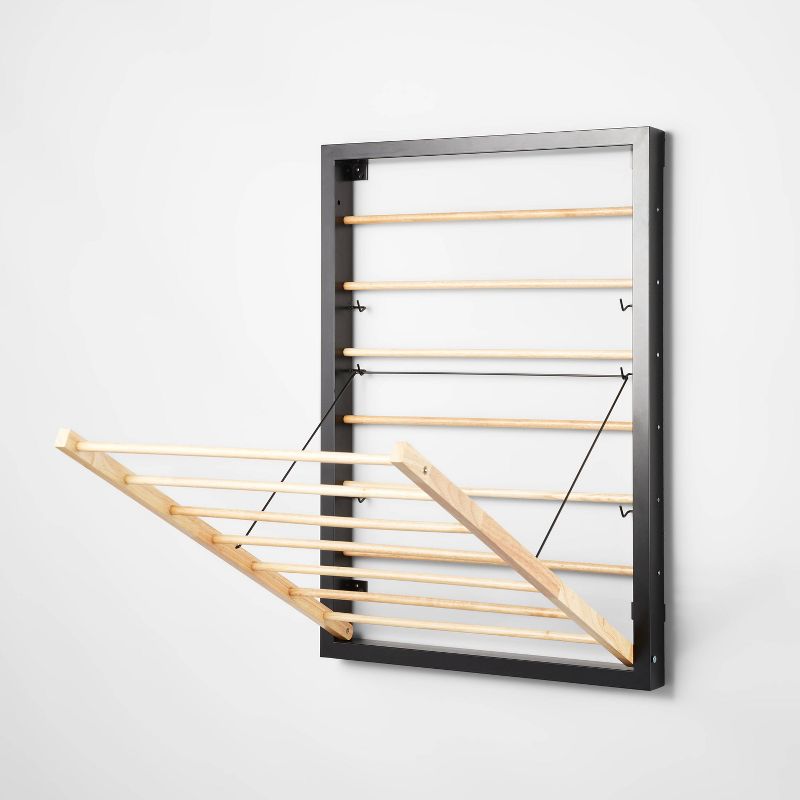 Wall Mounted Drying Rack Black - Brightroom&#8482;, 1 of 8