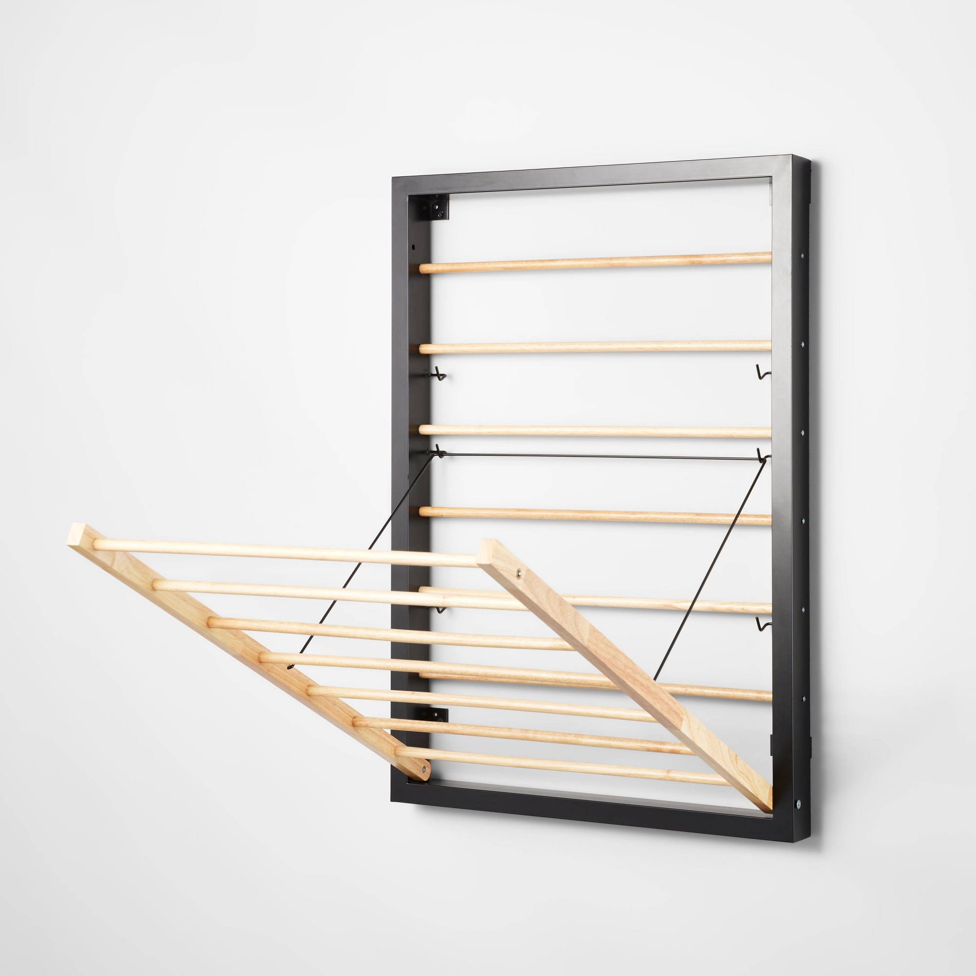 Wall Mounted Drying Rack Black - Brightroom™